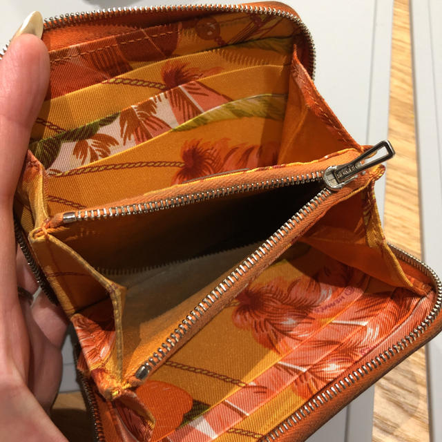 Hermes - 珍しい刻印 エルメス シルクイン コンパクト 財布 オレンジの