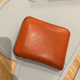 エルメス(Hermes)の珍しい刻印  エルメス  シルクイン コンパクト  財布  オレンジ(コインケース/小銭入れ)