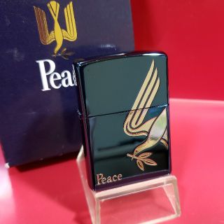 ジッポー(ZIPPO)の極上未使用品❤07A'Zippo❤JT限定❤ピース ブルーチタン♥送料無料❤(タバコグッズ)