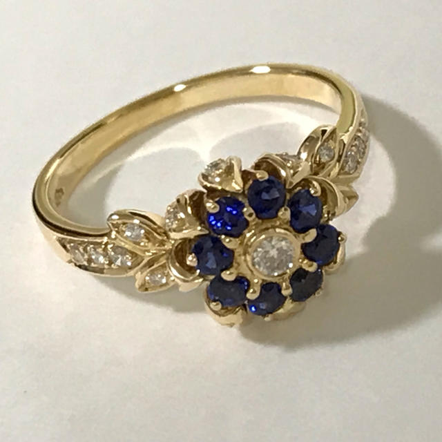 MOUAWAD モワード サファイア 750YG（18K）ダイヤリング レディースのアクセサリー(リング(指輪))の商品写真