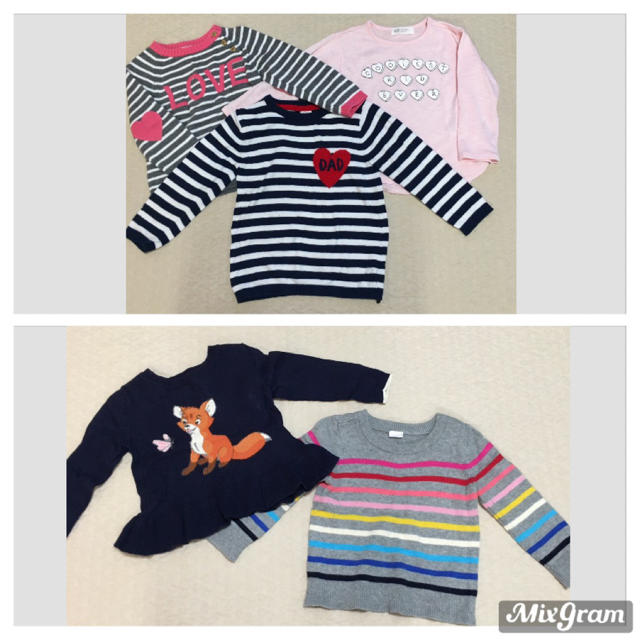 babyGAP(ベビーギャップ)の女の子　90-95サイズ　秋冬服　まとめ売り11点　保育園着にも キッズ/ベビー/マタニティのキッズ服女の子用(90cm~)(その他)の商品写真