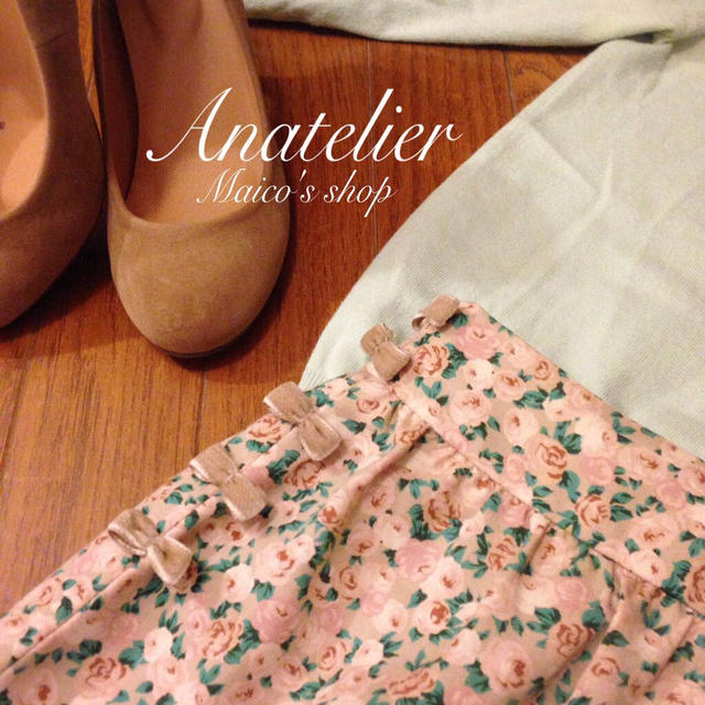 anatelier(アナトリエ)の美品♡anatelierリボンスカート レディースのスカート(ひざ丈スカート)の商品写真