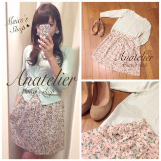 アナトリエ(anatelier)の美品♡anatelierリボンスカート(ひざ丈スカート)