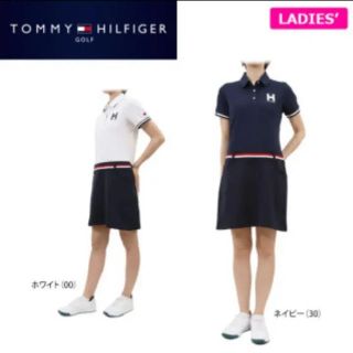 トミーヒルフィガー(TOMMY HILFIGER)のトミーフィルフィガー ゴルフ ワンピース Lサイズ(ウエア)