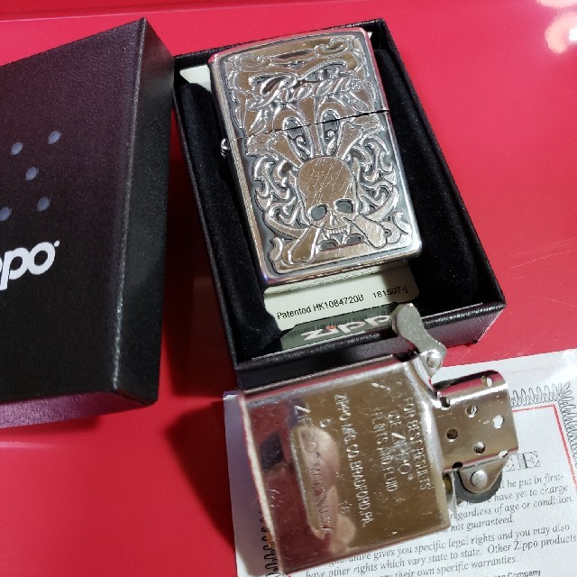 ZIPPO(ジッポー)の厳選中古❤16D'Zippo♥ROEN SKULL❤両面深彫り♥送料無料❤ メンズのファッション小物(タバコグッズ)の商品写真