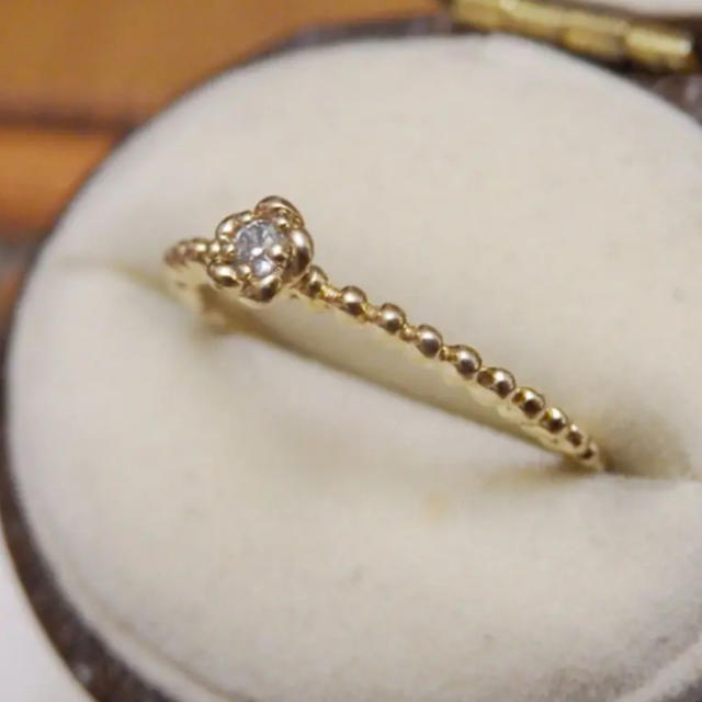 即購入OK♡華奢なお花のゴールドカラーリング指輪ヴィンテージ レディースのアクセサリー(リング(指輪))の商品写真