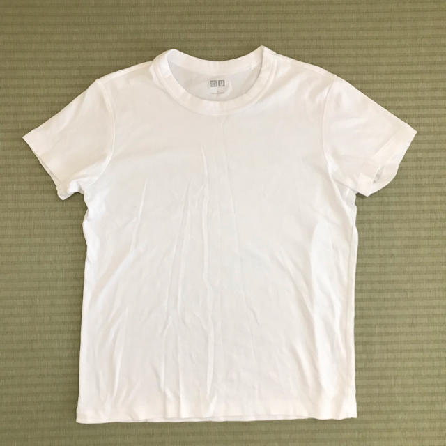 UNIQLO(ユニクロ)のL 今季 ユニクロ U クルーネック  ホワイト レディースのトップス(Tシャツ(半袖/袖なし))の商品写真