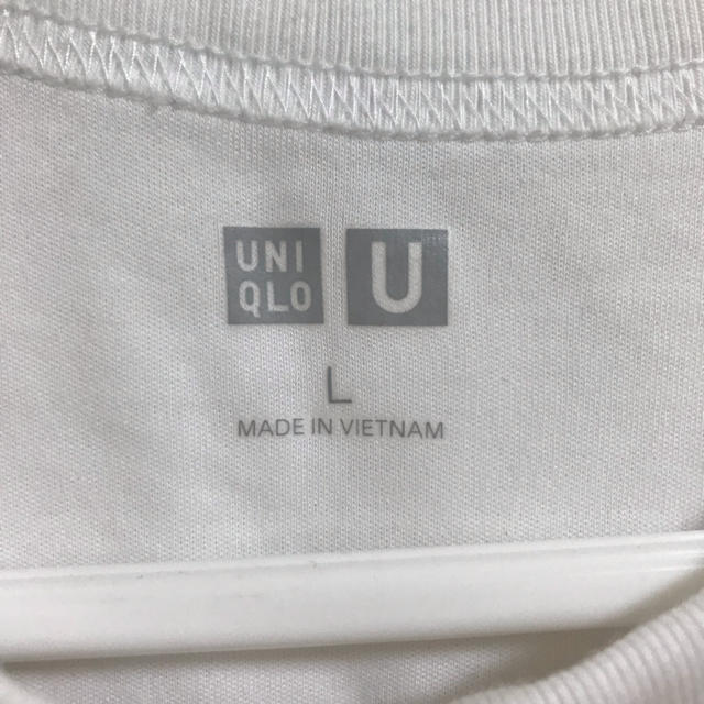 UNIQLO(ユニクロ)のL 今季 ユニクロ U クルーネック  ホワイト レディースのトップス(Tシャツ(半袖/袖なし))の商品写真