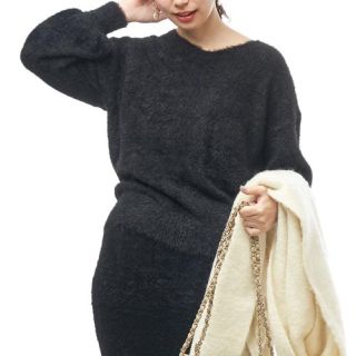 ナイスクラップ(NICE CLAUP)の新品♡定価¥4,500＋税　ナイスクラップ　長袖ニット　 BLACK、グレー(ニット/セーター)