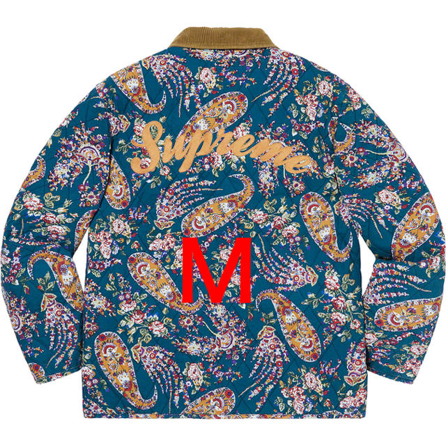 M 青 Supreme Quilted Paisley Jacket blue