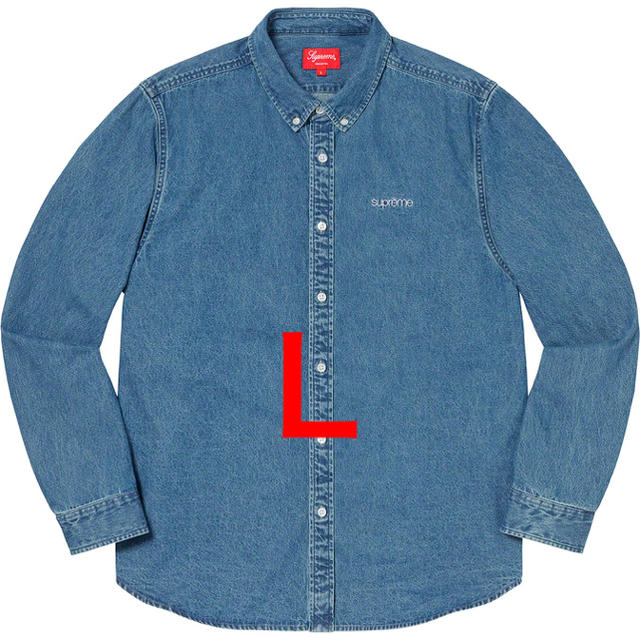 L supreme denim shirt blue デニムシャツ ブルー 青