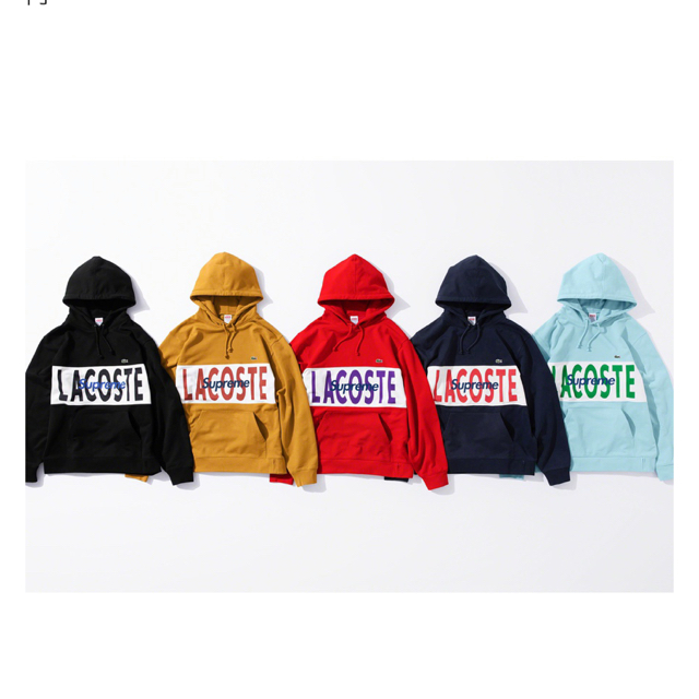 supreme lacoste logo panel hooded Mサイズ