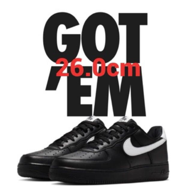 NIKE エアフォース1 BLACK/WHITE