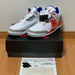 ナイキ(NIKE)のエアジョーダン3 WHITE/ORANGE 28.5センチ(スニーカー)