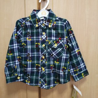 ディズニー(Disney)の未使用！ミッキー シャツ 90(Tシャツ/カットソー)