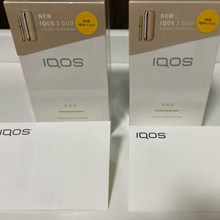 アイコス(IQOS)のたま様専用新品☆未開封新型IQOS3 DUOブリリアントゴールド2個購入証明書付(タバコグッズ)
