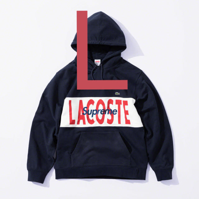 Lacoste logo panel hooded sweatshirt