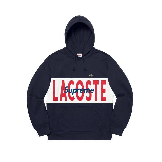 Supreme LACOSTE logo panel Hooded