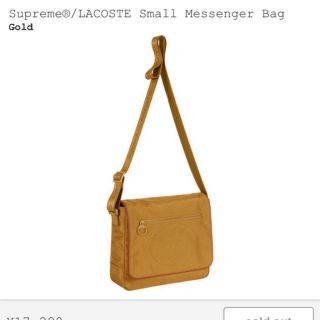 シュプリーム(Supreme)のsupreme lacoste small messenger bag gold(メッセンジャーバッグ)