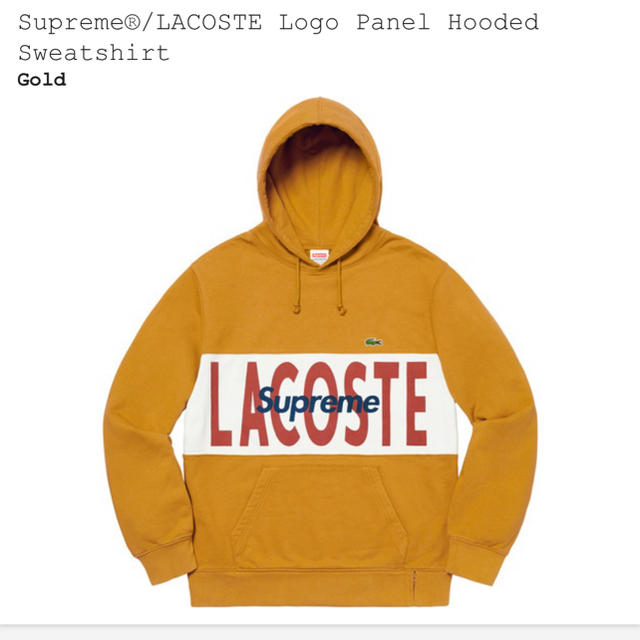 Supreme/LACOSTE Logo Panel Hooded Sweatsトップス