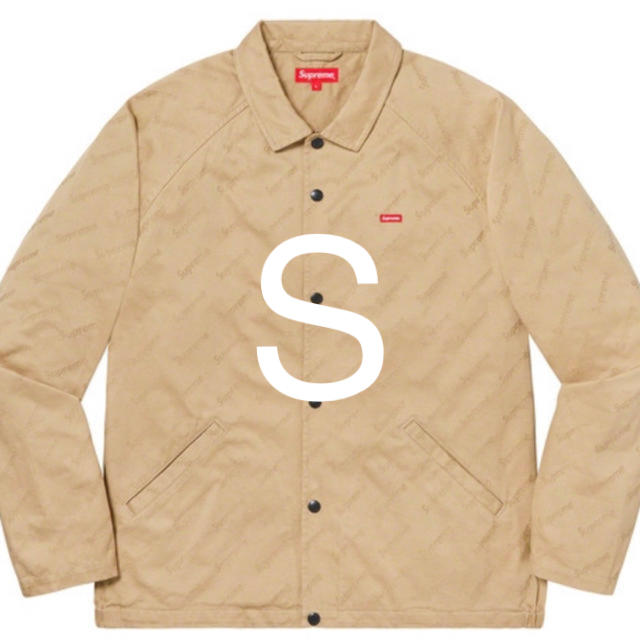 Supreme Snap Jacquard Logos Jacket Tan S
