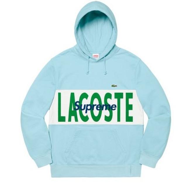 XL supreme lacoste logo panel hooded