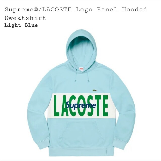 Supreme(シュプリーム)の【L】supreme Lacoste LogoHooded Sweatshirt メンズのトップス(パーカー)の商品写真