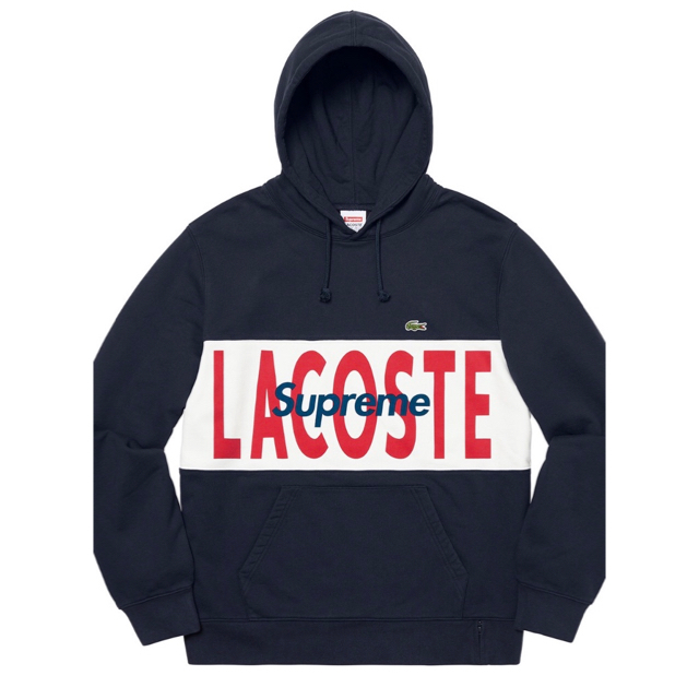 Supreme LACOSTE Logo Panel Hooded Sweat