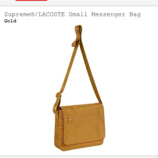 シュプリーム(Supreme)のSupreme®/LACOSTE Small Messenger Bagゴールド(メッセンジャーバッグ)