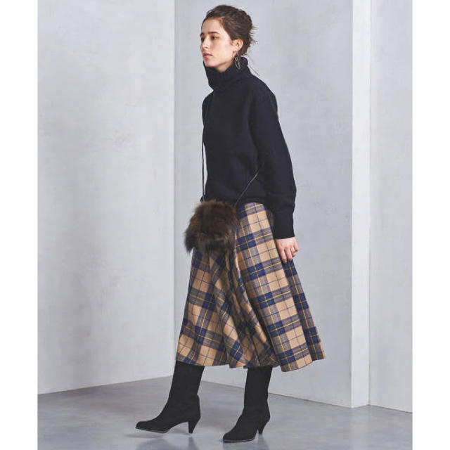 UNITED ARROWS - ユナイテッドアローズ  ウールチェックフレアスカート