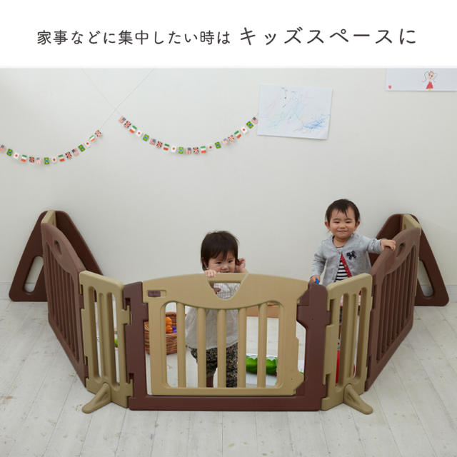 日本育児(ニホンイクジ)の日本育児キッズパーテーション キッズ/ベビー/マタニティの寝具/家具(ベビーフェンス/ゲート)の商品写真