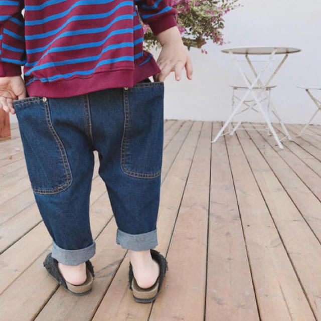 ZARA KIDS(ザラキッズ)のbig pocket denim pants キッズ/ベビー/マタニティのベビー服(~85cm)(パンツ)の商品写真
