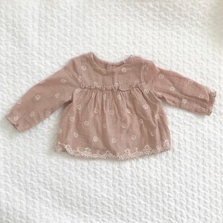 ザラキッズ(ZARA KIDS)の【ykrry様専用】zara mini 花柄トップス ダスティピンク(シャツ/カットソー)