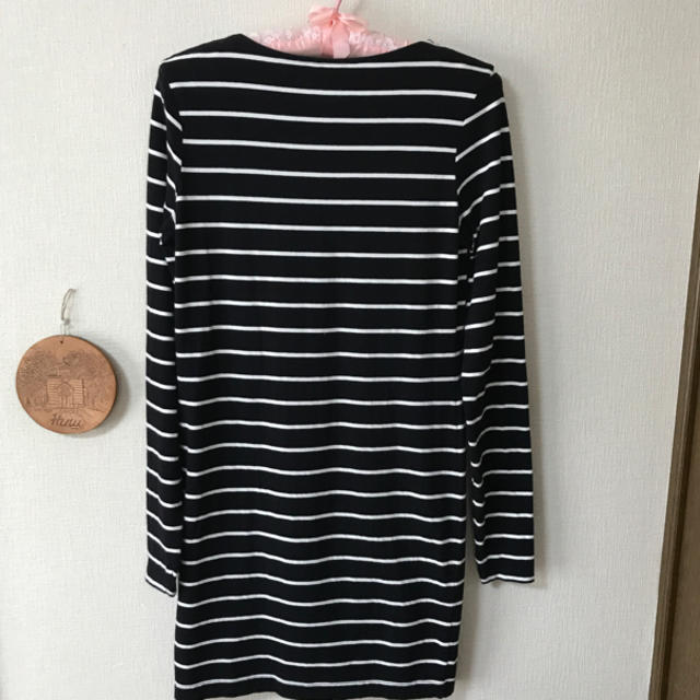 H&M(エイチアンドエム)のH&M BASIC ロングTシャツ  長袖  ボーダー レディースのトップス(Tシャツ(長袖/七分))の商品写真