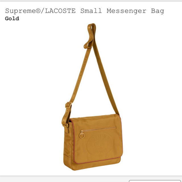 メンズsupreme lacoste small mesenger bag