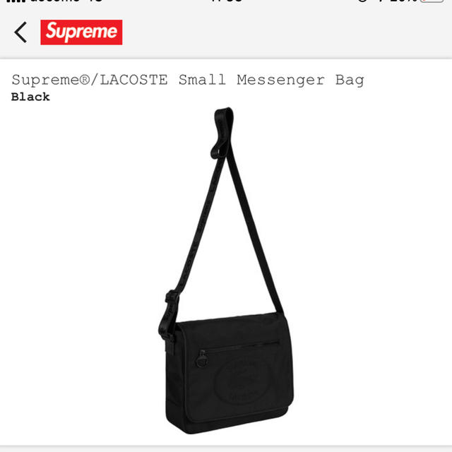 メンズsupreme LACOSTE Small Messenger Bag