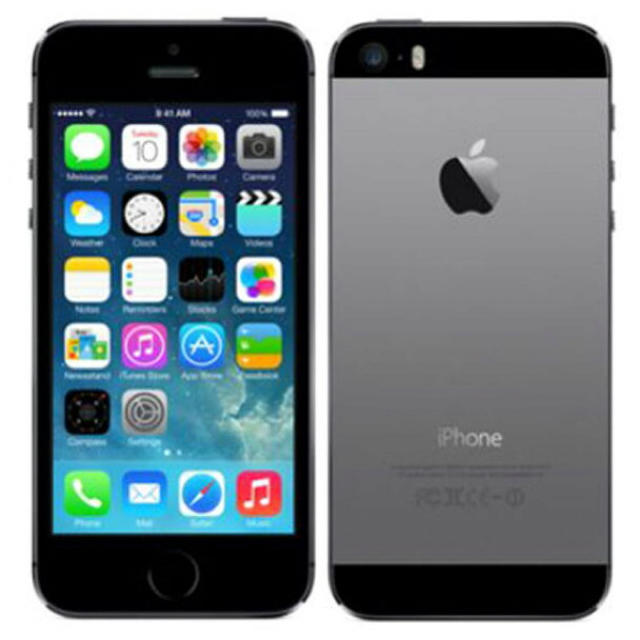 Apple(アップル)のiPhone5s ブラック スマホ/家電/カメラのスマートフォン/携帯電話(スマートフォン本体)の商品写真