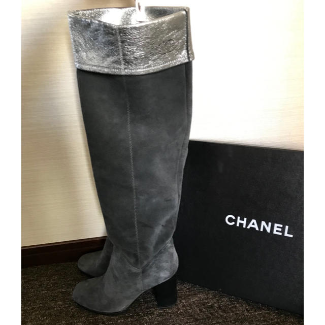 CHANEL - CHANEL シャネル ロングブーツ 35.5 スエード 22.5 23の通販 by たぬき｜シャネルならラクマ