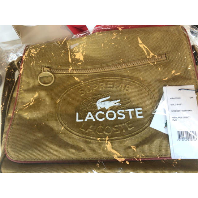 supreme Lacoste small messenger bag gold