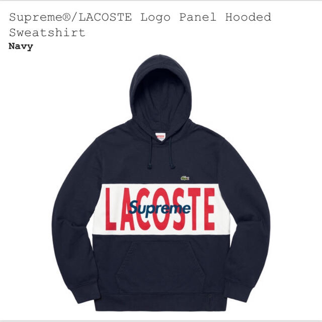 Supreme  LACOSTE パーカー サイズL