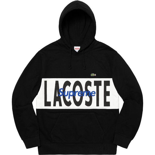 XL Supreme Lacoste Hooded Black 国内正規品