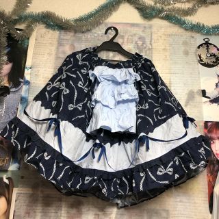 アンジェリックプリティー(Angelic Pretty)のangelic pretty スカート 青(ひざ丈スカート)