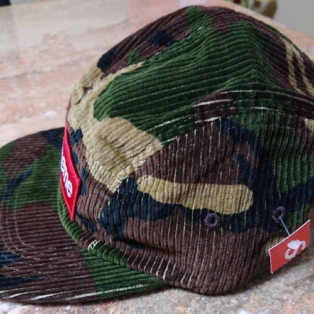 新品supreme19FW week5 Camo Corduroy camp送込キャップ