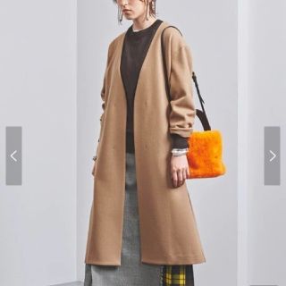 ユナイテッドアローズ(UNITED ARROWS)のあい1129様専用  UNITED ARROWS Vノーカラーコート(ロングコート)