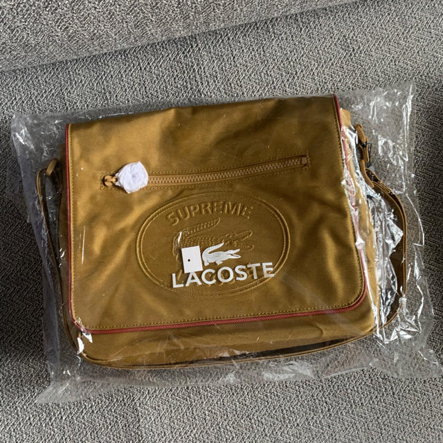 supreme lacoste small messenger bag gold