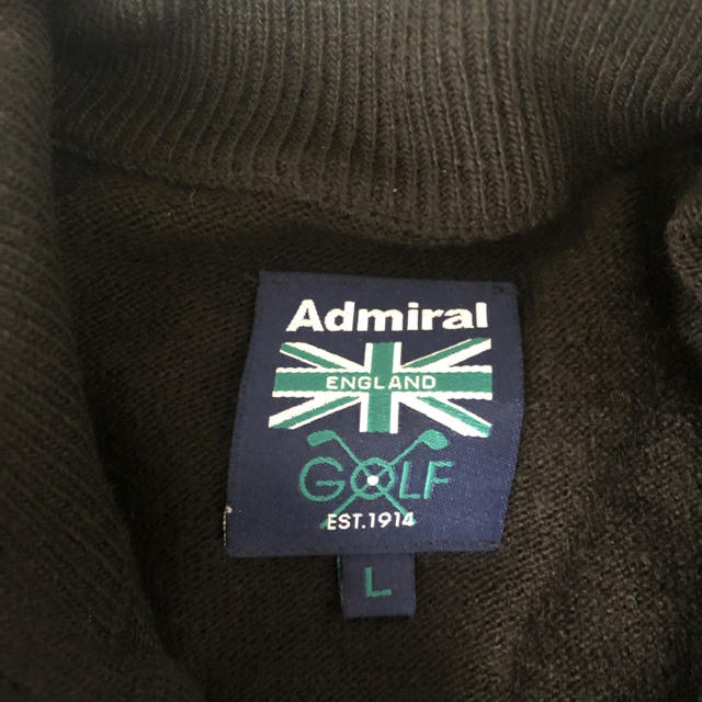 Admiral(アドミラル)のアドミラル ジップアップニット 黒 L スポーツ/アウトドアのゴルフ(ウエア)の商品写真