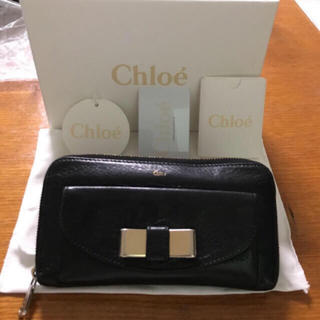 クロエ(Chloe)のchloe クロエ リリー   ゴールドラウンドファスナー 長財布(財布)