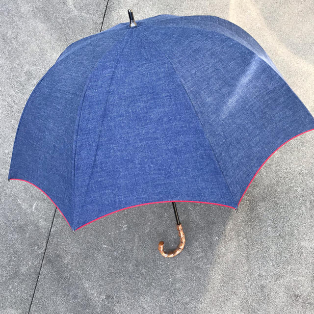 芦屋ロサブラン 日傘 晴雨兼用 ショートサイズ プレーン デニム 50cmファッション小物