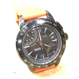 タイメックス(TIMEX)のタイメックス【電池交換済【オレンジ(腕時計(アナログ))