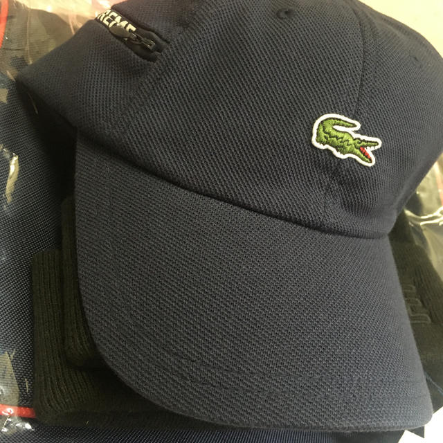 Supreme Lacoste キャップ　　ネイビー